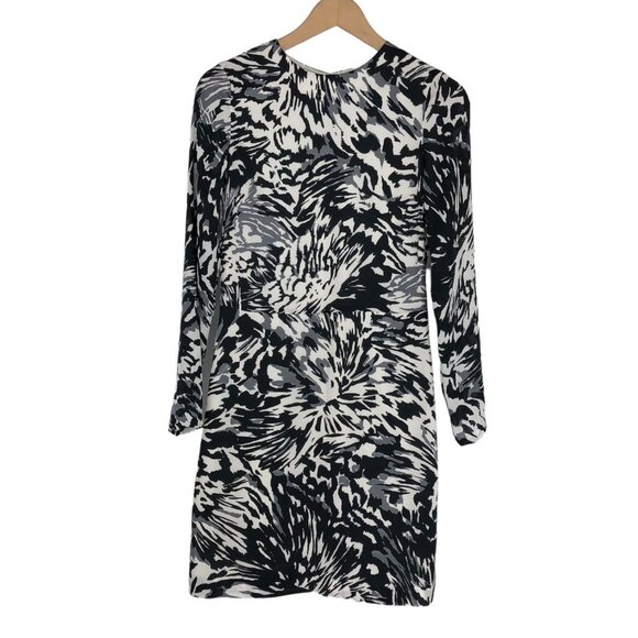 NWT Adam By Adam Lippes Women’s Black & White LS Printed Sheath Mini Dress  0 - Picture 2 of 16